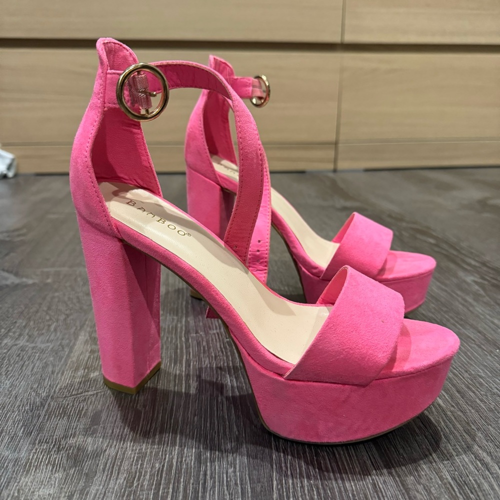 Hot Pink Platform Heels - Picture 3 of 4